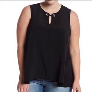 Rachel Roy Black Sleeveless Top Plus Size 0X